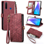 Portafoglio con cerniera geometrica Portafoglio in pelle con fibbia laterale, For Xiaomi Redmi K30, For Xiaomi Redmi Note 8T, For Xiaomi Redmi Note 8, For Xiaomi Redmi Note 8 Pro