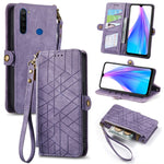 Portafoglio con cerniera geometrica Portafoglio in pelle con fibbia laterale, For Xiaomi Redmi K30, For Xiaomi Redmi Note 8T, For Xiaomi Redmi Note 8, For Xiaomi Redmi Note 8 Pro