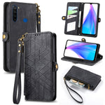 Portafoglio con cerniera geometrica Portafoglio in pelle con fibbia laterale, For Xiaomi Redmi K30, For Xiaomi Redmi Note 8T, For Xiaomi Redmi Note 8, For Xiaomi Redmi Note 8 Pro