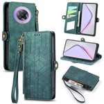 Portafoglio con cerniera geometrica Portafoglio in pelle con fibbia laterale, For Xiaomi Redmi 9C, For Xiaomi Redmi Note 9, For Xiaomi Redmi K30 Pro, For Xiaomi Redmi Note 9S