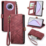Portafoglio con cerniera geometrica Portafoglio in pelle con fibbia laterale, For Xiaomi Redmi 9C, For Xiaomi Redmi Note 9, For Xiaomi Redmi K30 Pro, For Xiaomi Redmi Note 9S