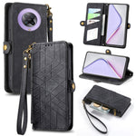 Portafoglio con cerniera geometrica Portafoglio in pelle con fibbia laterale, For Xiaomi Redmi 9C, For Xiaomi Redmi Note 9, For Xiaomi Redmi K30 Pro, For Xiaomi Redmi Note 9S