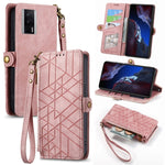 Portafoglio con cerniera geometrica Portafoglio in pelle con fibbia laterale, For Xiaomi F5 5G, For Xiaomi F5 Pro 5G, For Xiaomi 13 Ultra, For Xiaomi Poco X5 Pro