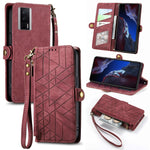 Portafoglio con cerniera geometrica Portafoglio in pelle con fibbia laterale, For Xiaomi F5 5G, For Xiaomi F5 Pro 5G, For Xiaomi 13 Ultra, For Xiaomi Poco X5 Pro