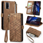 Portafoglio con cerniera geometrica Portafoglio in pelle con fibbia laterale, For Xiaomi F5 5G, For Xiaomi F5 Pro 5G, For Xiaomi 13 Ultra, For Xiaomi Poco X5 Pro