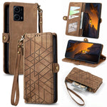 Portafoglio con cerniera geometrica Portafoglio in pelle con fibbia laterale, For Xiaomi F5 5G, For Xiaomi F5 Pro 5G, For Xiaomi 13 Ultra, For Xiaomi Poco X5 Pro