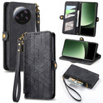 Portafoglio con cerniera geometrica Portafoglio in pelle con fibbia laterale, For Xiaomi F5 5G, For Xiaomi F5 Pro 5G, For Xiaomi 13 Ultra, For Xiaomi Poco X5 Pro