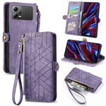Portafoglio con cerniera geometrica Portafoglio in pelle con fibbia laterale, For Xiaomi Poco X5, For Xiaomi 13 Lite, For Xiaomi 13 Pro, For Xiaomi 13