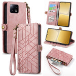 Portafoglio con cerniera geometrica Portafoglio in pelle con fibbia laterale, For Xiaomi Poco X5, For Xiaomi 13 Lite, For Xiaomi 13 Pro, For Xiaomi 13