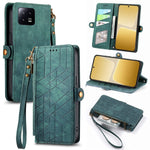 Portafoglio con cerniera geometrica Portafoglio in pelle con fibbia laterale, For Xiaomi Poco X5, For Xiaomi 13 Lite, For Xiaomi 13 Pro, For Xiaomi 13