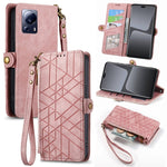 Portafoglio con cerniera geometrica Portafoglio in pelle con fibbia laterale, For Xiaomi Poco X5, For Xiaomi 13 Lite, For Xiaomi 13 Pro, For Xiaomi 13