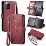 Portafoglio con cerniera geometrica Portafoglio in pelle con fibbia laterale, For Xiaomi Poco X5, For Xiaomi 13 Lite, For Xiaomi 13 Pro, For Xiaomi 13