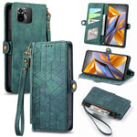 Portafoglio con cerniera geometrica Portafoglio in pelle con fibbia laterale, For Xiaomi Civi 2, For Xiaomi Poco M5 4G, For Xiaomi Poco M5s 4G, For Xiaomi 12S Ultra