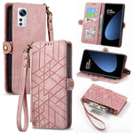 Portafoglio con cerniera geometrica Portafoglio in pelle con fibbia laterale, For Xiaomi 12S Pro, For Xiaomi 12S, For Xiaomi Poco C40, For Xiaomi 12 Ultra