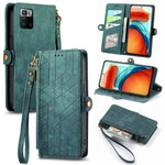 Portafoglio con cerniera geometrica Portafoglio in pelle con fibbia laterale, For Xiaomi 12, For Xiaomi 11T, For Xiaomi Poco X3 GT, For Xiaomi 11 Lite