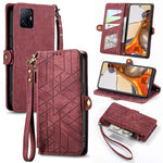 Portafoglio con cerniera geometrica Portafoglio in pelle con fibbia laterale, For Xiaomi 12, For Xiaomi 11T, For Xiaomi Poco X3 GT, For Xiaomi 11 Lite