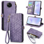 Portafoglio con cerniera geometrica Portafoglio in pelle con fibbia laterale, For Xiaomi 11 Ultra, For Xiaomi 11, For Xiaomi Poco X3 NFC, For Xiaomi 12T / 12T Pro