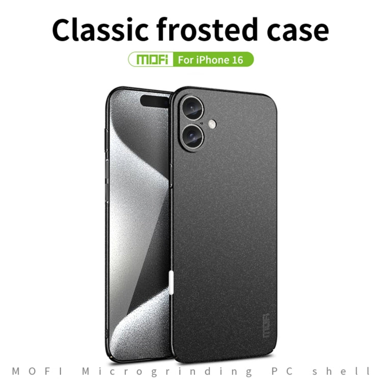 MOFI Fandun Series Frosted PC Custodia per telefono all-inclusive ultrasottile, For iPhone 16, For iPhone 15 Pro Max, For iPhone 15 Pro, For iPhone 15 Plus