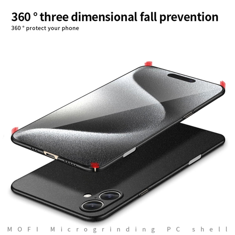 MOFI Fandun Series Frosted PC Custodia per telefono all-inclusive ultrasottile, For iPhone 16, For iPhone 15 Pro Max, For iPhone 15 Pro, For iPhone 15 Plus