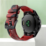Cinturino in silicone mimetico da 26 mm, For Garmin Fenix 7X Pro 51mm, For Garmin Epix Pro 51mm, For Garmin Instinct 2X Solar