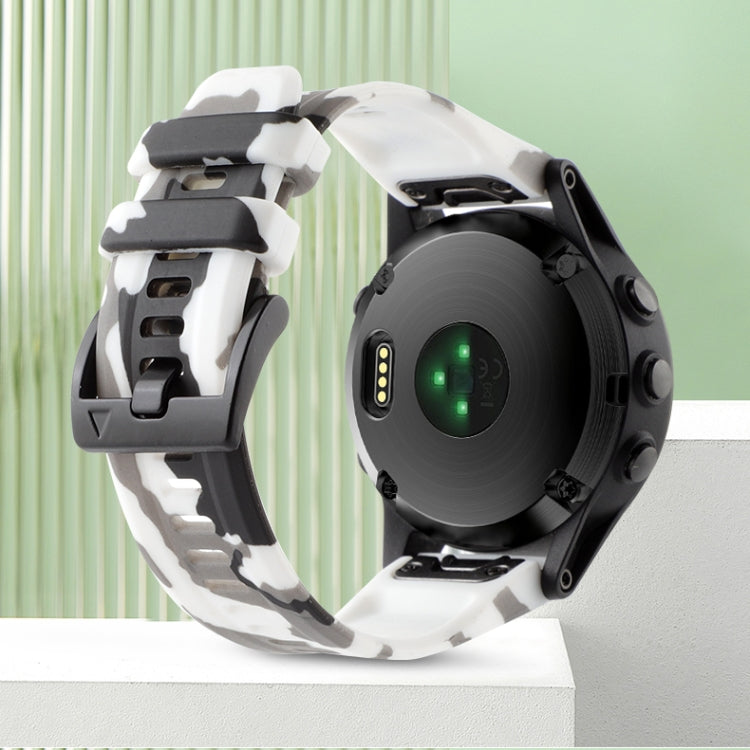 Cinturino in silicone mimetico da 26 mm, For Garmin TACTIX 7, For Garmin Fenix 7X, For Garmin Fenix 7X Solar