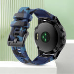 Cinturino in silicone mimetico da 22 mm, For Garmin Fenix 7 Pro 47mm, For Garmin Epix Pro 47mm, For Garmin MARQ Athlete Gen 2