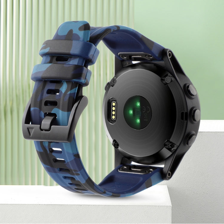 Cinturino in silicone mimetico da 22 mm, For Garmin Fenix 7 Solar, For Garmin Fenix 7 Sapphire Solar, For Garmin Forerunner 935