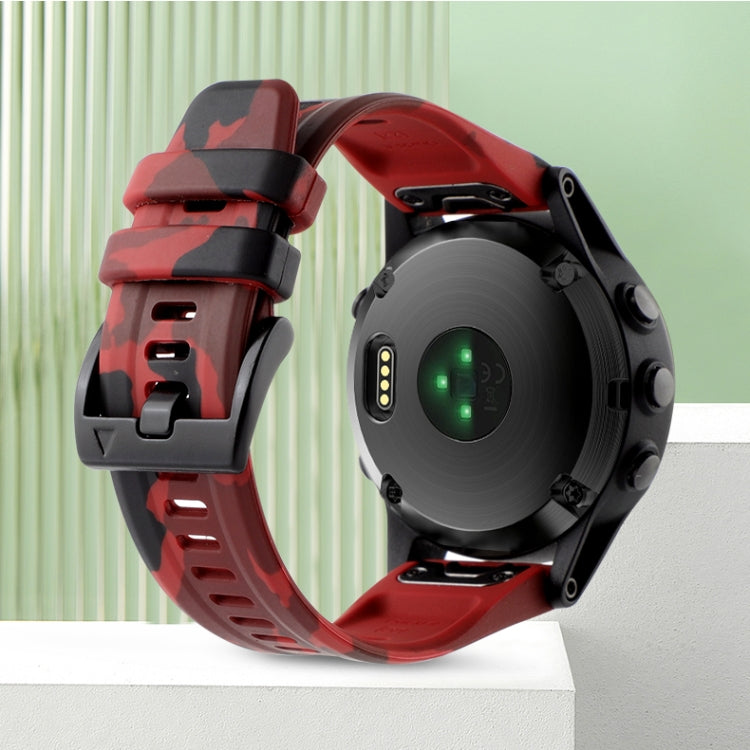 Cinturino in silicone mimetico da 22 mm, For Garmin Quatix 5, For Garmin Quatix 5 Sapphire, For Garmin Approach S62