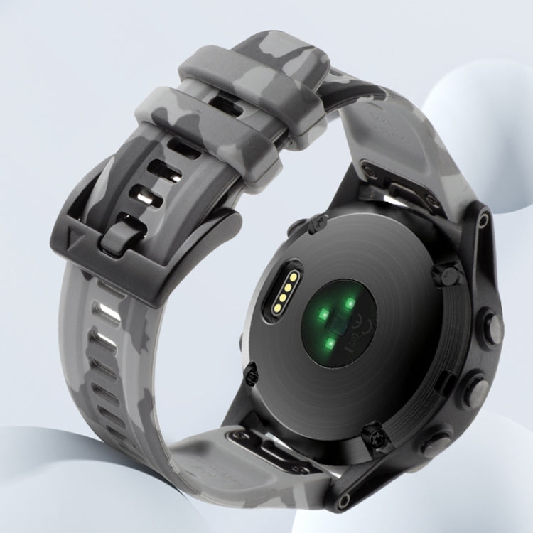 Cinturino in silicone mimetico da 22 mm, For Garmin Instinct 2, For Garmin EPIX Gen 2, For Garmin Fenix 7