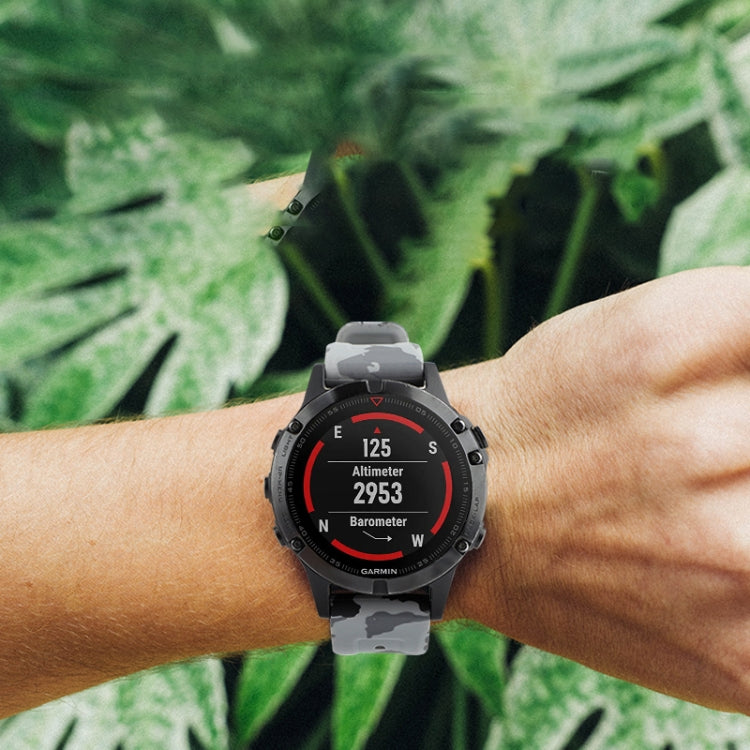 Cinturino in silicone mimetico da 22 mm, For Garmin Fenix E 47mm, For Garmin Fenix 8 MIP 47mm, For Garmin Fenix 8 AMOLED 47mm