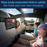Caricabatterie rapido per auto esteso per sedile posteriore multi-porta CS11 Supporto per riproduzione MP3 Bluetooth, CS11