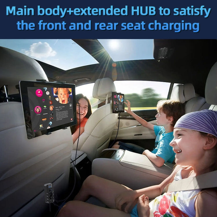 Caricabatterie rapido per auto esteso per sedile posteriore multi-porta CS11 Supporto per riproduzione MP3 Bluetooth, CS11