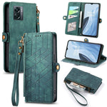 Portafoglio con cerniera geometrica Portafoglio in pelle con fibbia laterale, For OnePlus 11R 5G, For OnePlus 11, For OnePlus Nord N300, For OnePlus N20 SE