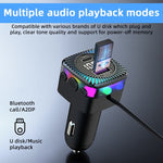 CS5 Car 3 in 1 Bluetooth 5.3 Lettore MP3 Caricabatterie trasmettitore FM con cavo, CS5