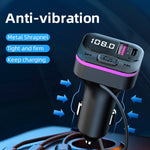 CS3 con 3 cavi di ricarica Caricabatteria da auto 66W Lettore MP3 Trasmettitore FM Bluetooth, CS3