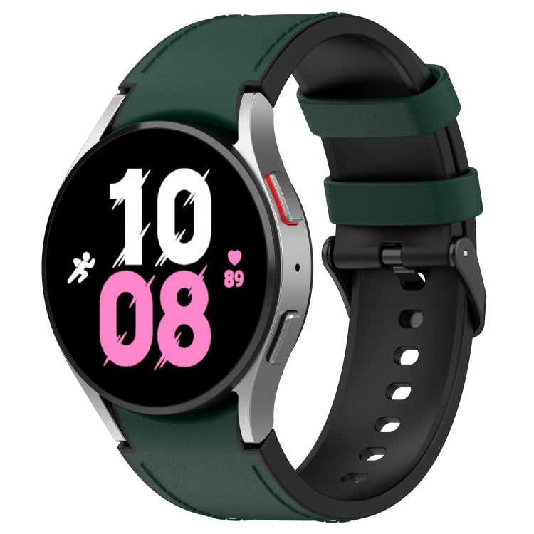 Cinturino per orologio con fibbia nera in pelle di silicone, For Samsung Galaxy Watch 6 Classic, For Samsung Galaxy Watch 6