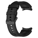 Cinturino per orologio con fibbia nera in pelle di silicone, For Samsung Galaxy Watch 6 Classic, For Samsung Galaxy Watch 6