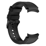Cinturino per orologio con fibbia nera in pelle di silicone, For Samsung Galaxy Watch 6 Classic, For Samsung Galaxy Watch 6