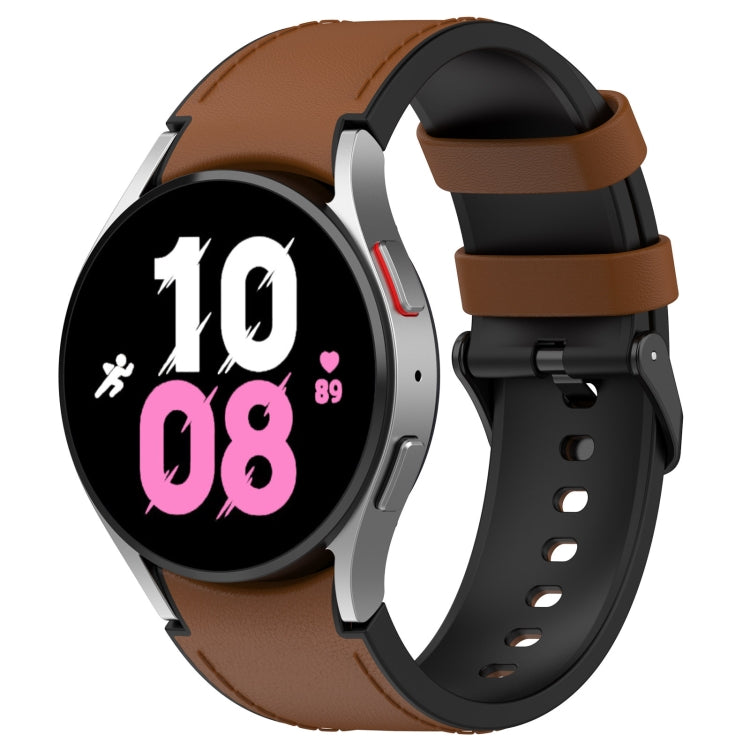 Cinturino per orologio con fibbia nera in pelle di silicone, For Samsung Galaxy Watch 6 Classic, For Samsung Galaxy Watch 6
