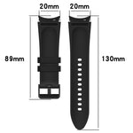 Cinturino per orologio con fibbia nera in pelle di silicone, For Samsung Galaxy Watch 6 Classic, For Samsung Galaxy Watch 6
