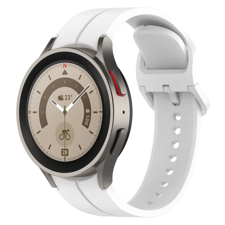 Cinturino in silicone con fibbia colorata scanalata, For Samsung Galaxy Watch 6 / 6 Classic