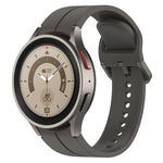 Cinturino in silicone con fibbia colorata scanalata, For Samsung Galaxy Watch 6 / 6 Classic
