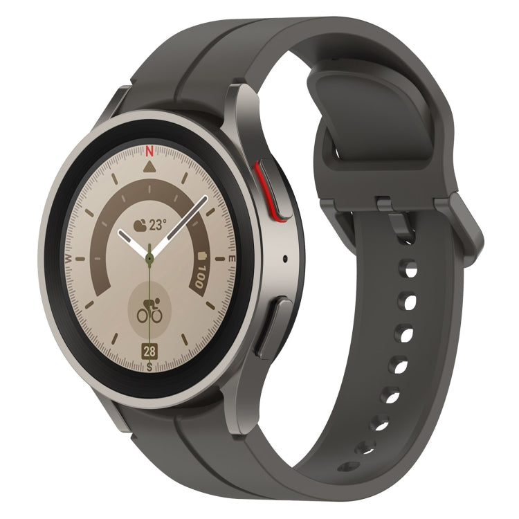 Cinturino in silicone con fibbia colorata scanalata, For Samsung Galaxy Watch 6 / 6 Classic