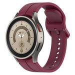 Cinturino in silicone con fibbia colorata scanalata, For Samsung Galaxy Watch 6 / 6 Classic