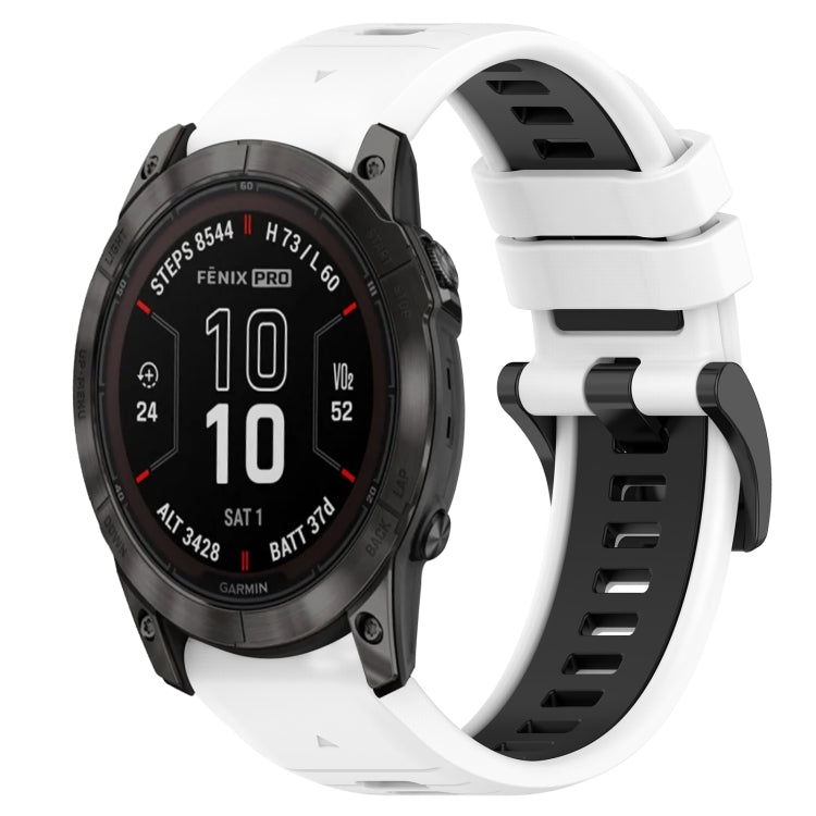 Cinturino sportivo in silicone bicolore da 26 mm, For Garmin Epix Pro 51mm, For Garmin Instinct 2X Solar