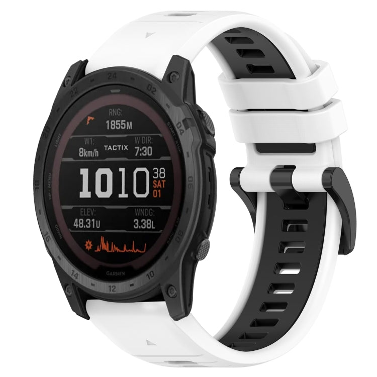 Cinturino sportivo in silicone bicolore da 26 mm, For Garmin Tactix 7 Pro, For Garmin Tactix 7