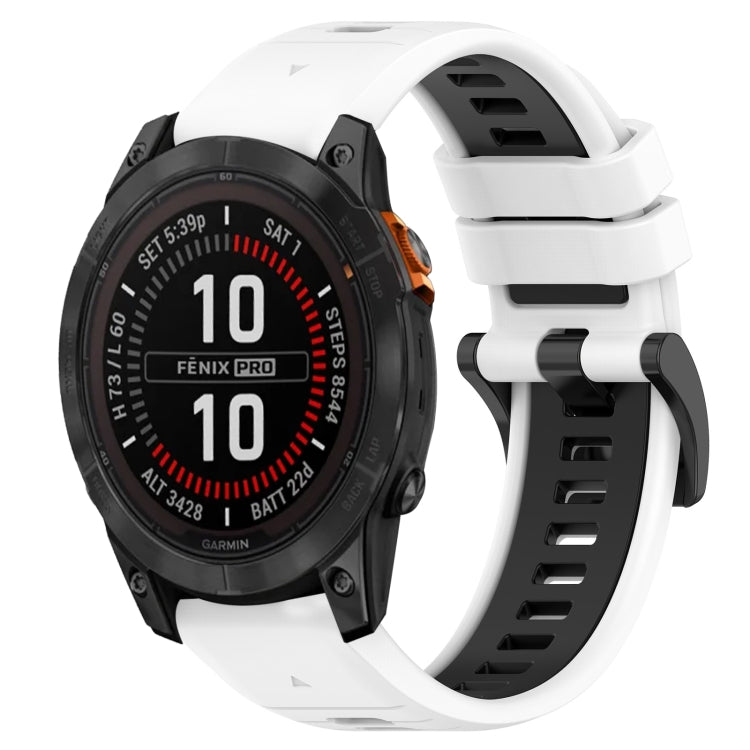 Cinturino sportivo in silicone bicolore da 26 mm, For Garmin Fenix 7X Solar, For Garmin Descent MK 2i