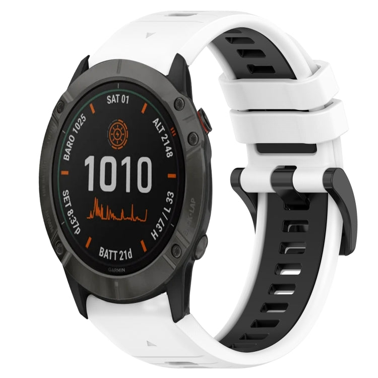 Cinturino sportivo in silicone bicolore da 26 mm, For Garmin Fenix 6X Pro, For Garmin Fenix 6X Sapphire