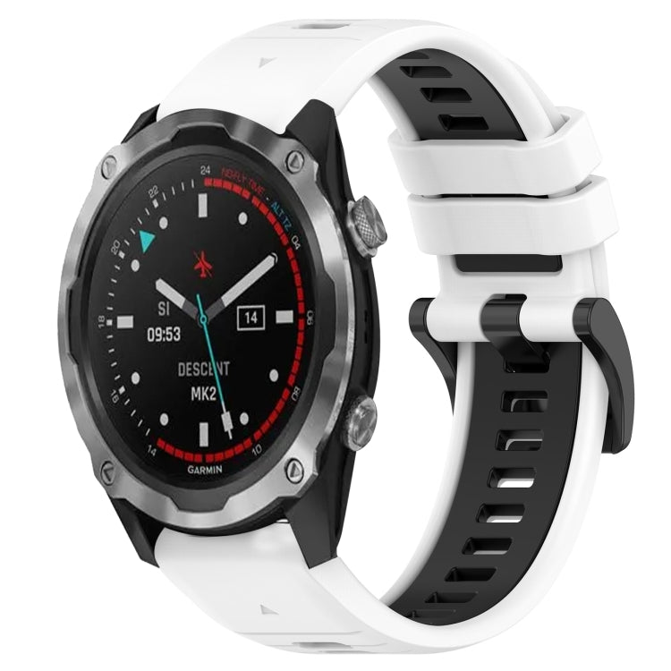 Cinturino sportivo in silicone bicolore da 26 mm, For Garmin Descent MK 2, For Garmin Tactix Delta