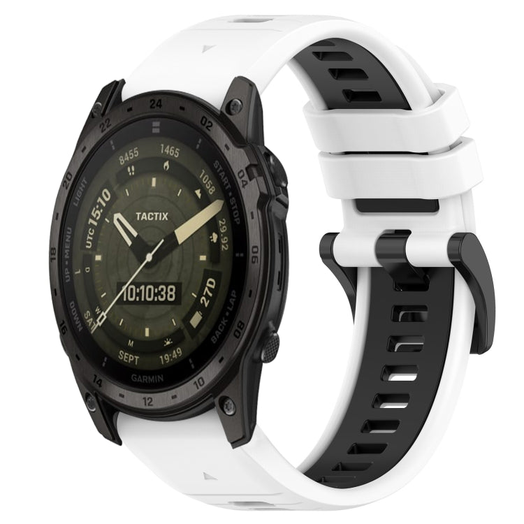 Cinturino sportivo in silicone bicolore da 26 mm, For Garmin Tactix 7 AMOLED, For Garmin Fenix 7X